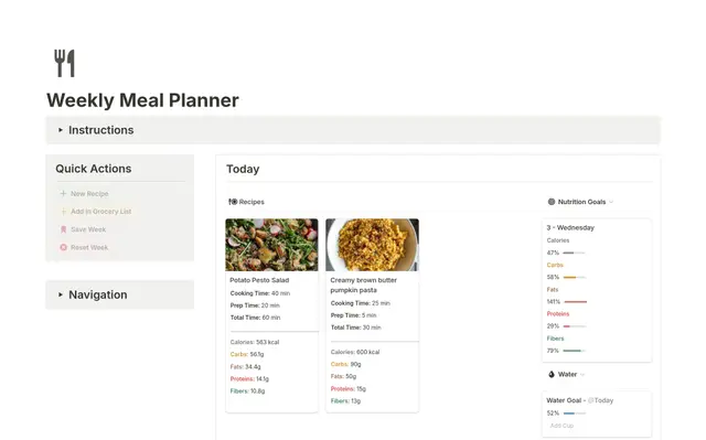 Weekly Meal Planner