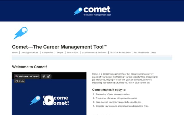 Comet - The Career Management Tool